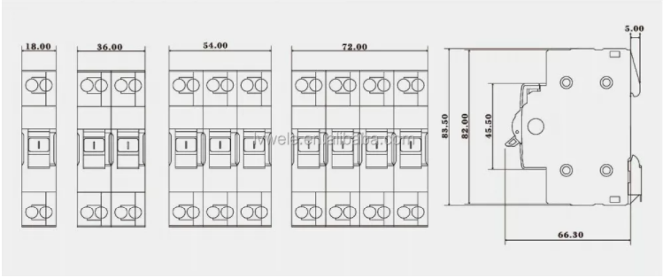 Dual Power Transfer Switch Modular Manual Changeover Switch RP219G