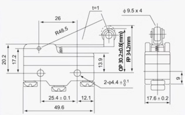 Roller Lever Limit Micro Position Switch Types