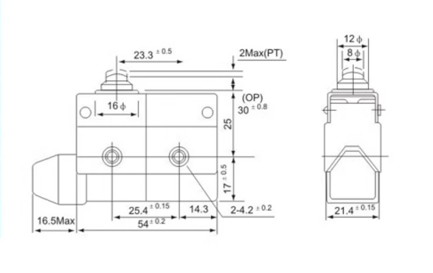 Micro Industrial Limit Control Switch Types