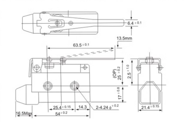 Micro Spring Limit Switch Lever Industrial Sensor