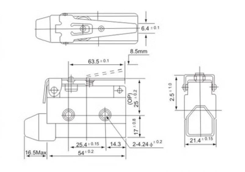 High Mini Limit Micro Switch Lever