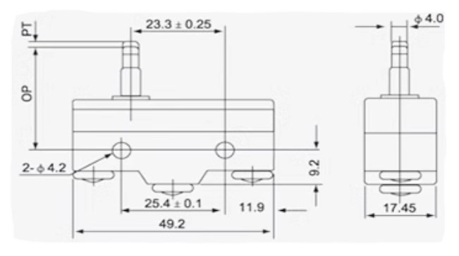 High Temperature Safety Micro Limit Switch